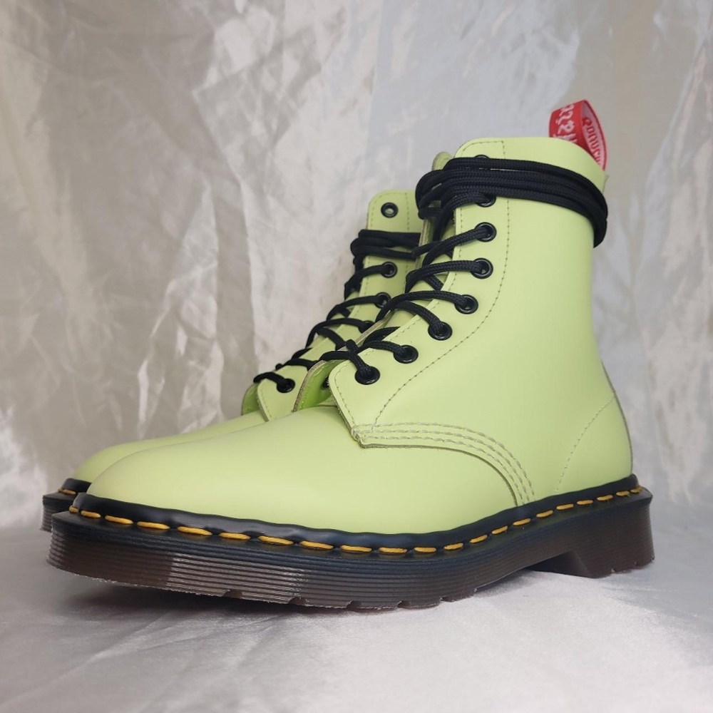 Dr. Martens x Undercover Jun Takahashi 1460 leather boots in Pastel Yellow